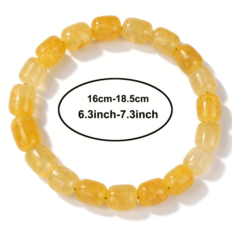 Irregular Citrine Beaded Bracelet, Strength & Courage